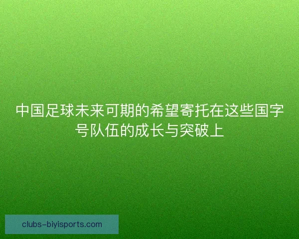 中国足球未来可期的希望寄托在这些国字号队伍的成长与突破上